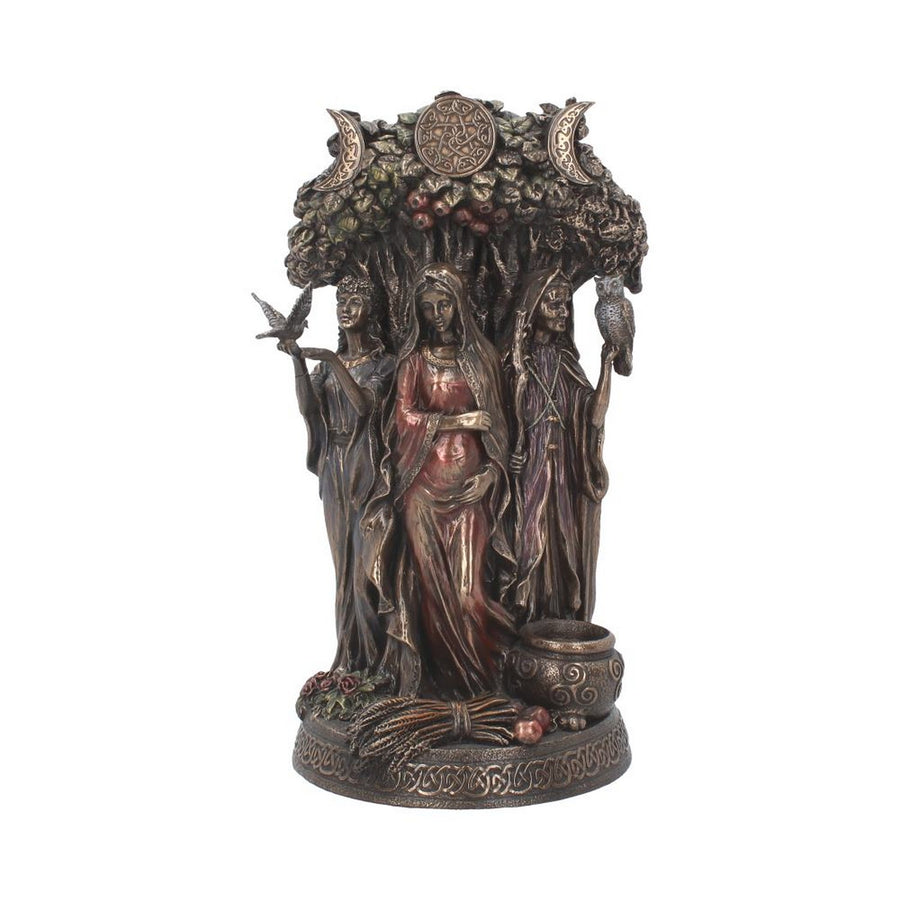 Bronzed Maiden, Mother, Crone Triple Moon Figurine H3151H7
