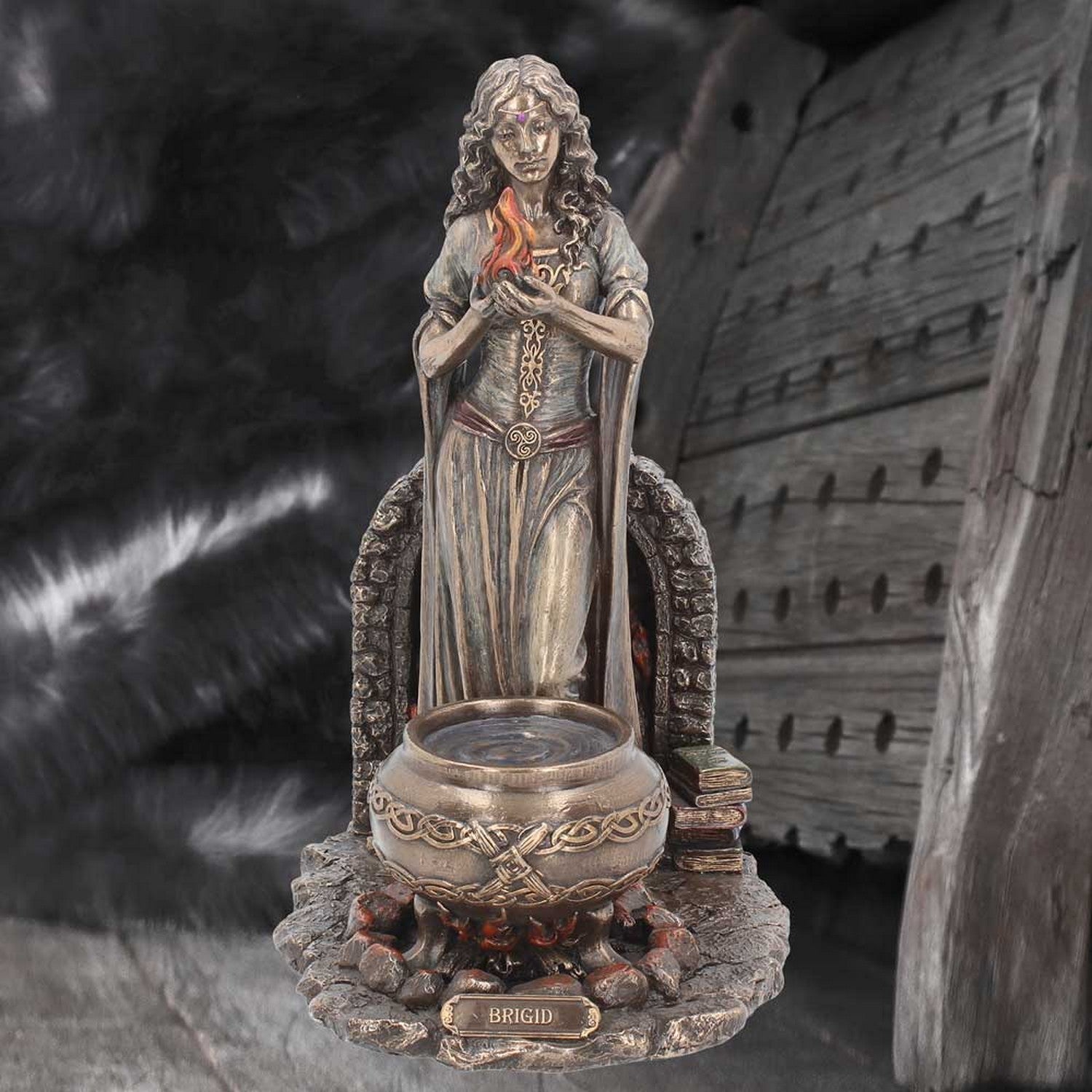 Brigid Irish Goddess Bronze Figurine H3152H7