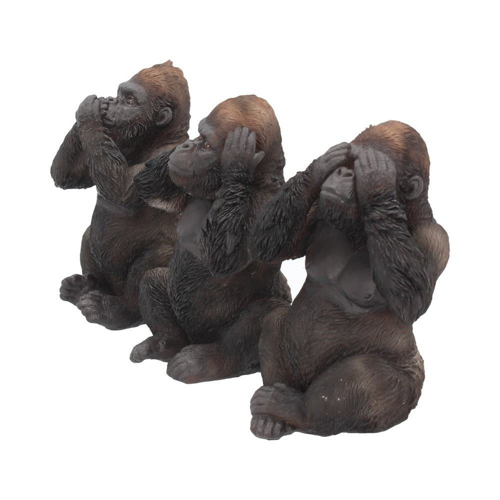 Three Wise Gorillas Figurine Gorilla Ornaments H3523J7