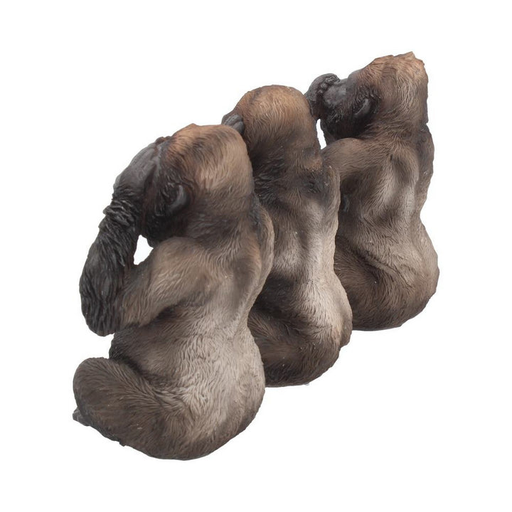 Three Wise Gorillas Figurine Gorilla Ornaments H3523J7