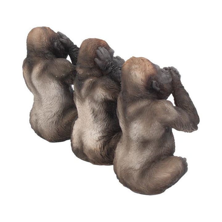 Three Wise Gorillas Figurine Gorilla Ornaments H3523J7