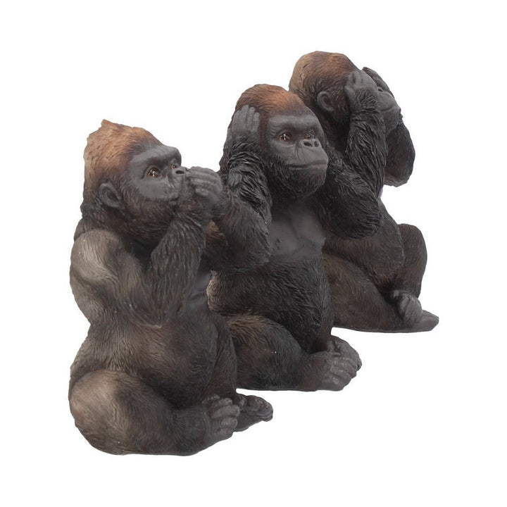 Three Wise Gorillas Figurine Gorilla Ornaments H3523J7