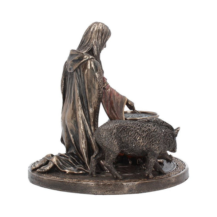Bronze Welsh Goddess Ceridwen Figurine H3768K8
