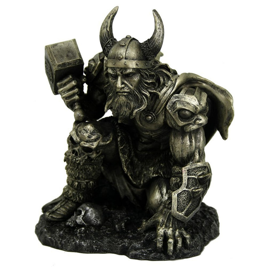 Metallic Norse God Thunder of Thor Figurine H3896K8