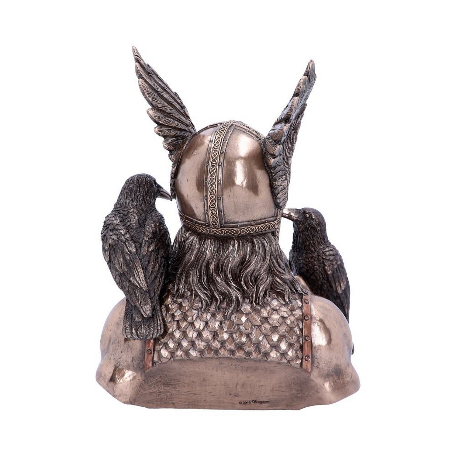 Bronze Odins Messengers Norse God Bust H4740P9
