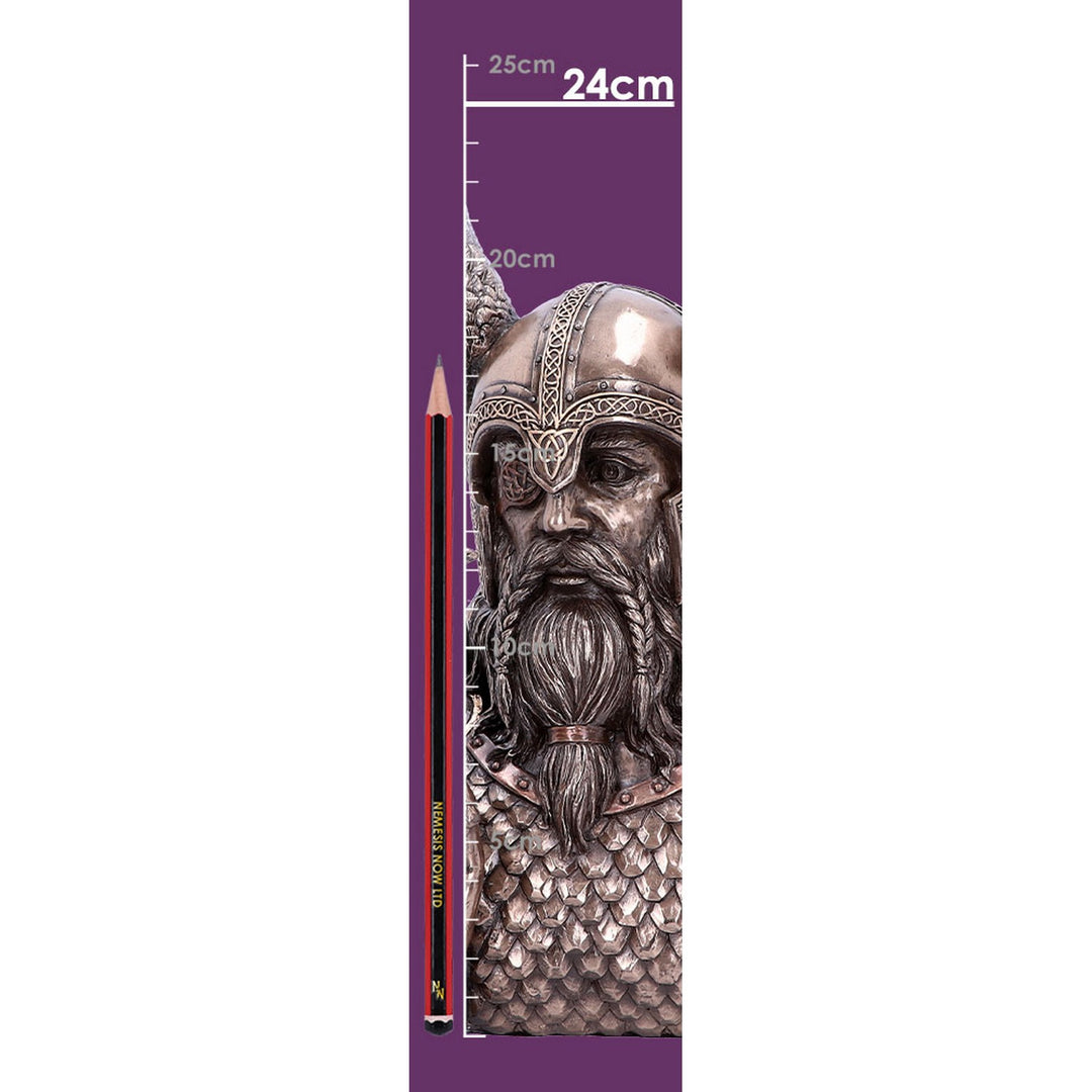 Bronze Odins Messengers Norse God Bust H4740P9