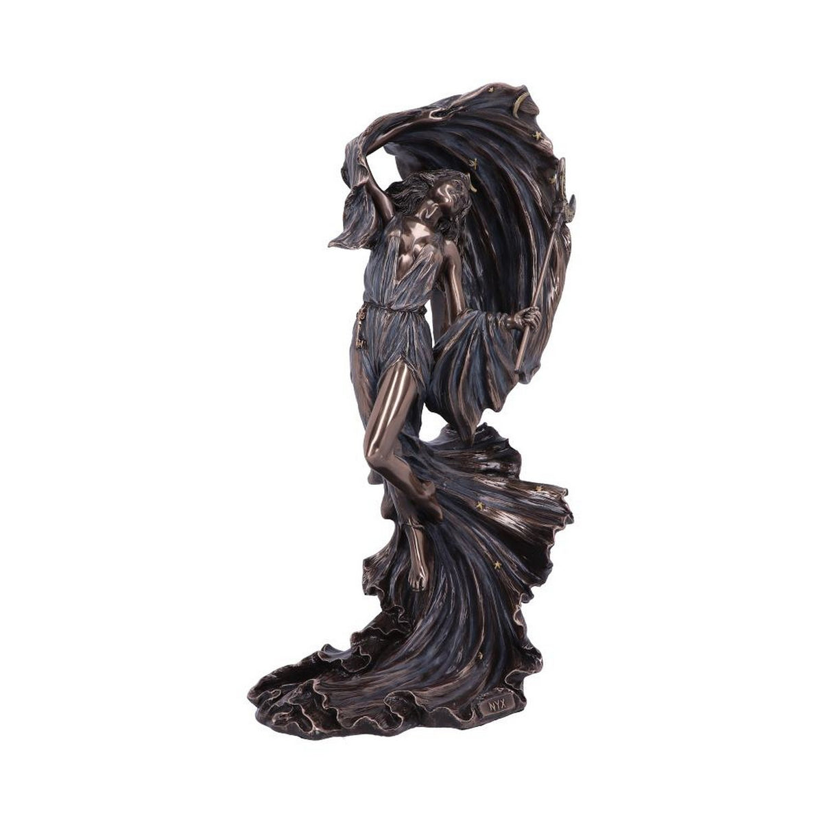 Bronze Nyx Greek Goddess of the Night Starry Sky Figurine H5515T1