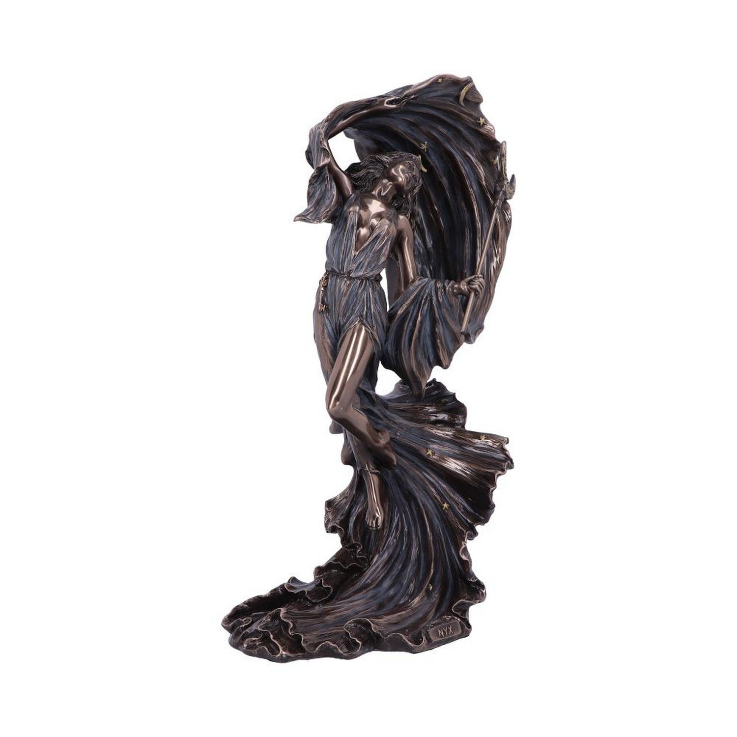 Bronze Nyx Greek Goddess of the Night Starry Sky Figurine H5515T1