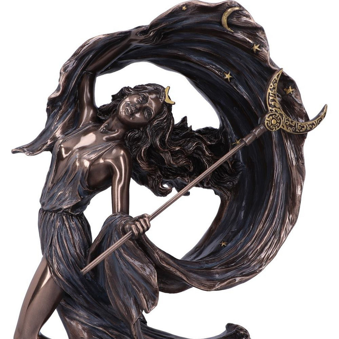 Bronze Nyx Greek Goddess of the Night Starry Sky Figurine H5515T1