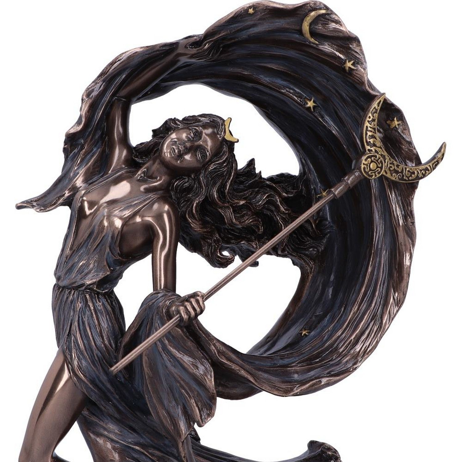 Bronze Nyx Greek Goddess of the Night Starry Sky Figurine H5515T1