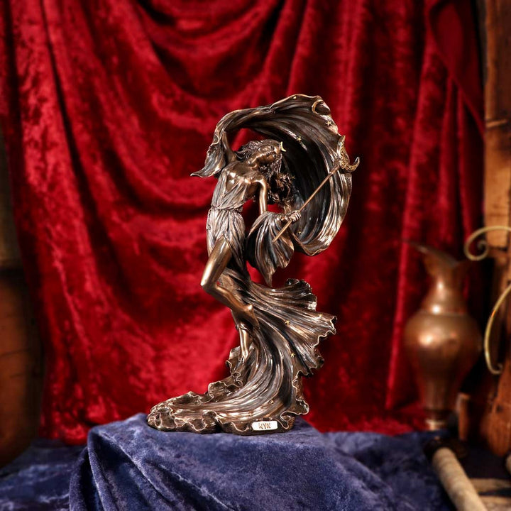 Bronze Nyx Greek Goddess of the Night Starry Sky Figurine H5515T1