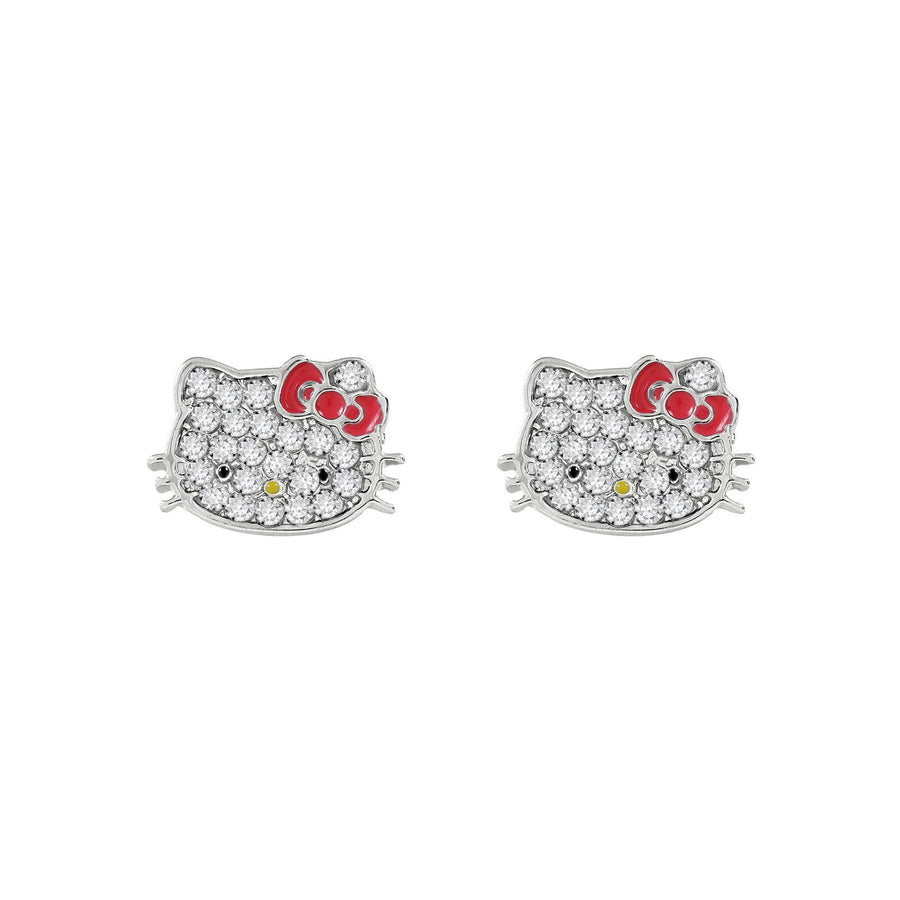 Hello Kitty & Friends Stone Set Silver Plated Card Box Earrings HK50170