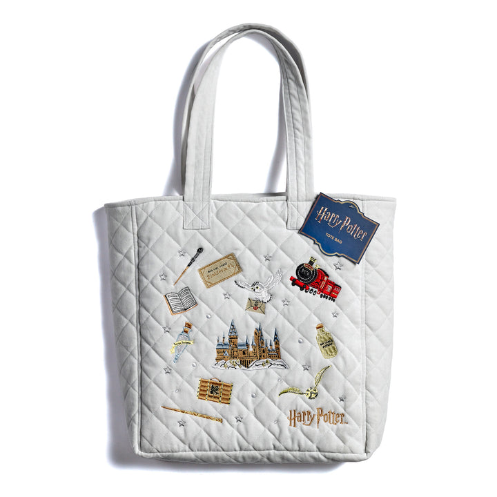 Harry Potter Embroidered Icons Velvet Tote Bag HPTB0001