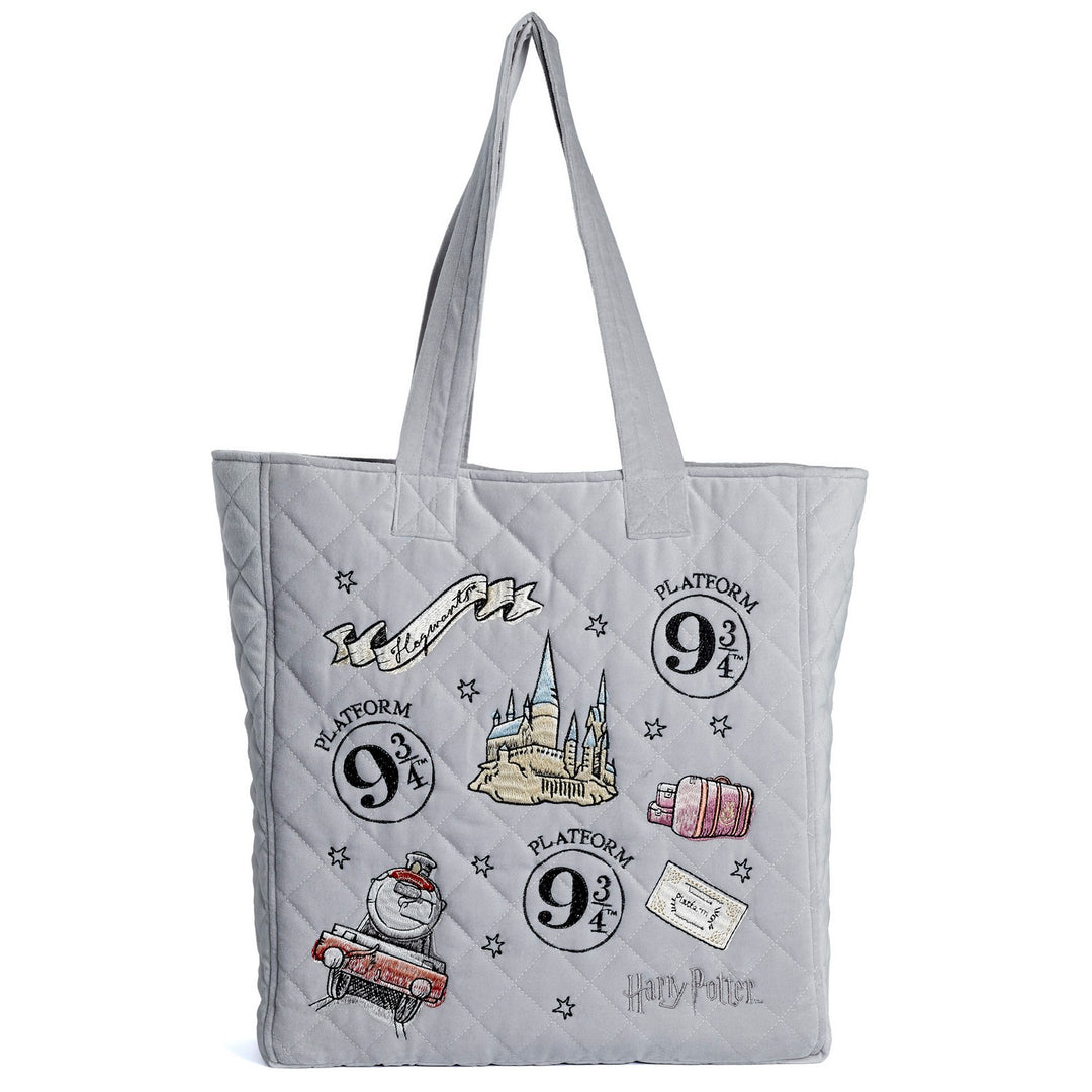 Harry Potter Platform 9 3/4 Embroidered Velvet Tote Bag HPTB0004