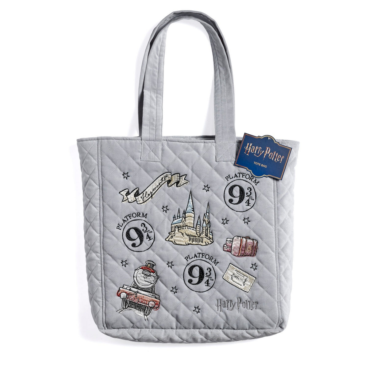 Harry Potter Platform 9 3/4 Embroidered Velvet Tote Bag HPTB0004