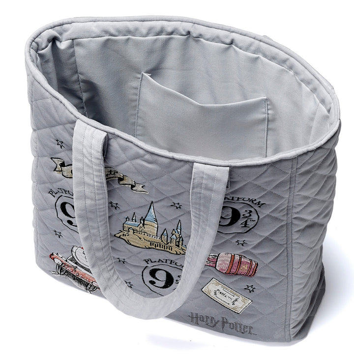 Harry Potter Platform 9 3/4 Embroidered Velvet Tote Bag HPTB0004