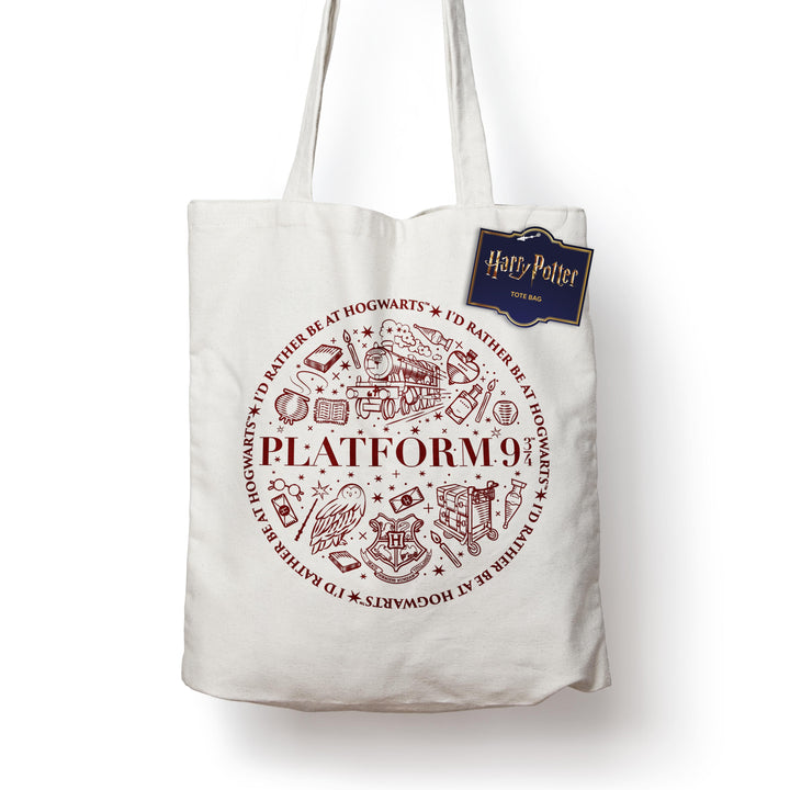 Harry Potter Platform 9 3/4 Cotton Tote Bag HPTB0014