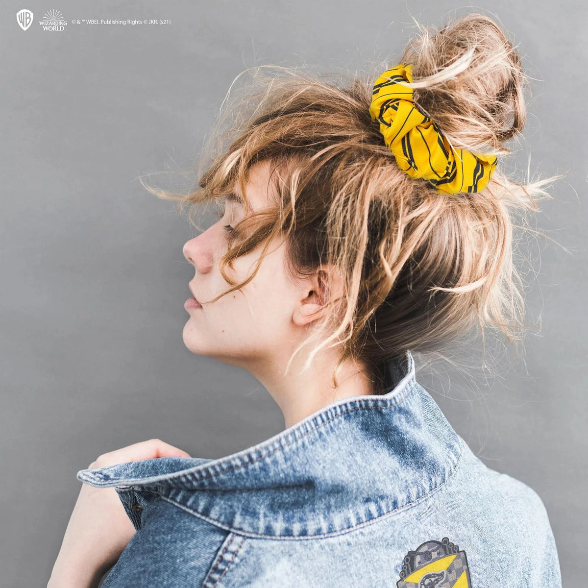Harry Potter Hair Accessories Headband Scrunchy Bow Set Of 2 - Classic - Hufflepuff CR2624