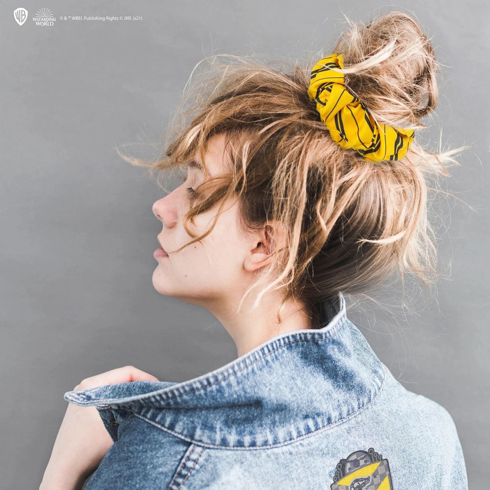 Harry Potter Hair Accessories Headband Scrunchy Bow Set Of 2 - Classic - Hufflepuff CR2624