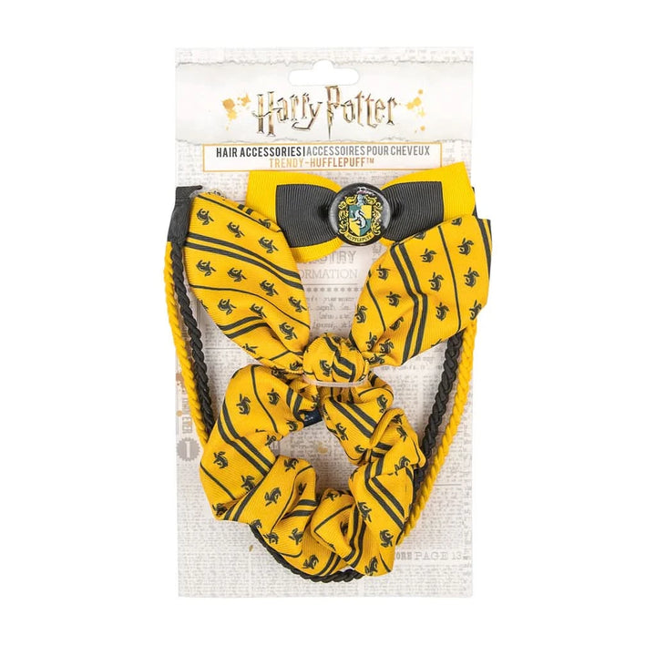 Harry Potter Hair Accessories Bunny Ear Clip Double Headband Set - Trendy Hufflepuff CRZ0013