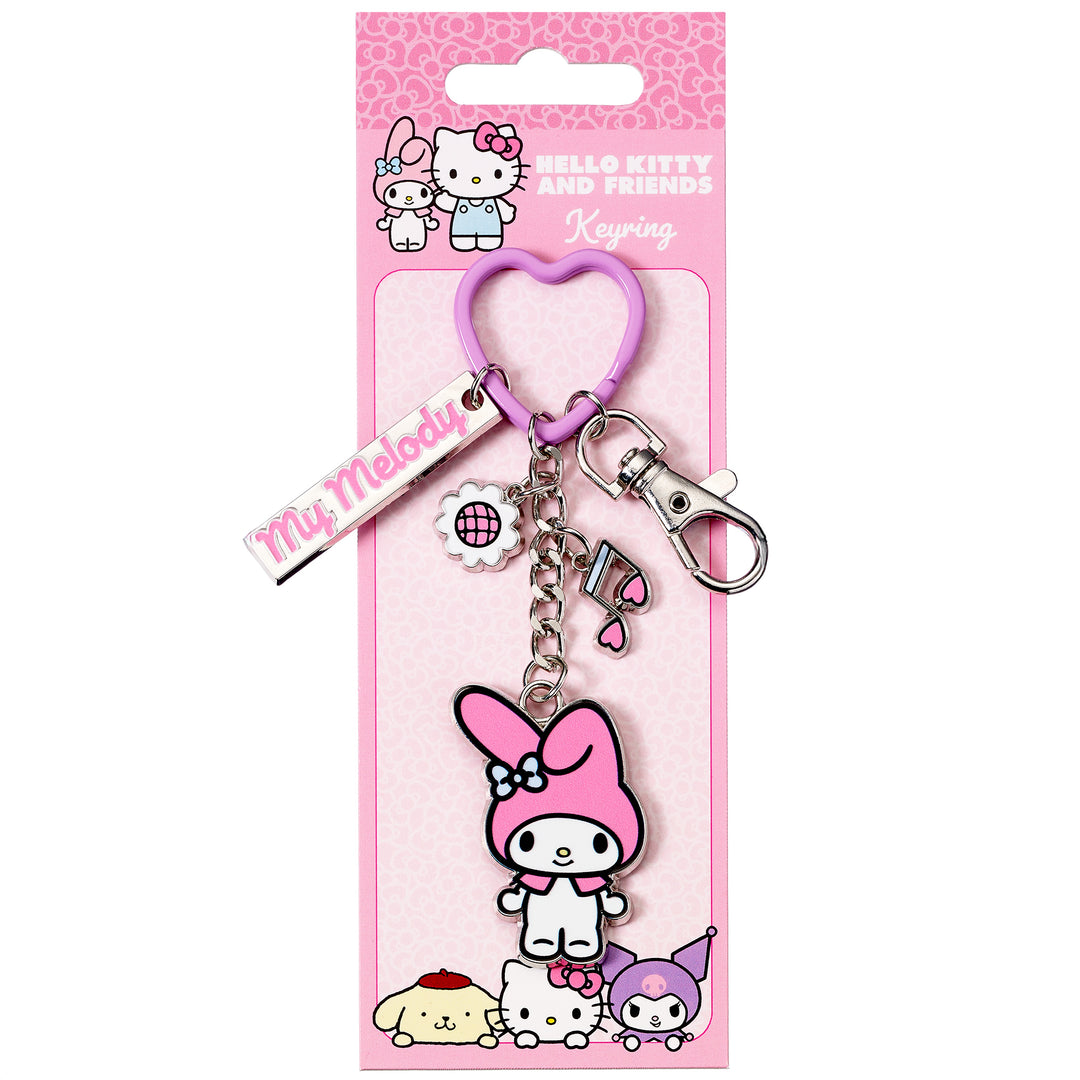 Hello Kitty My Melody Keyring with Charms HKKR0020
