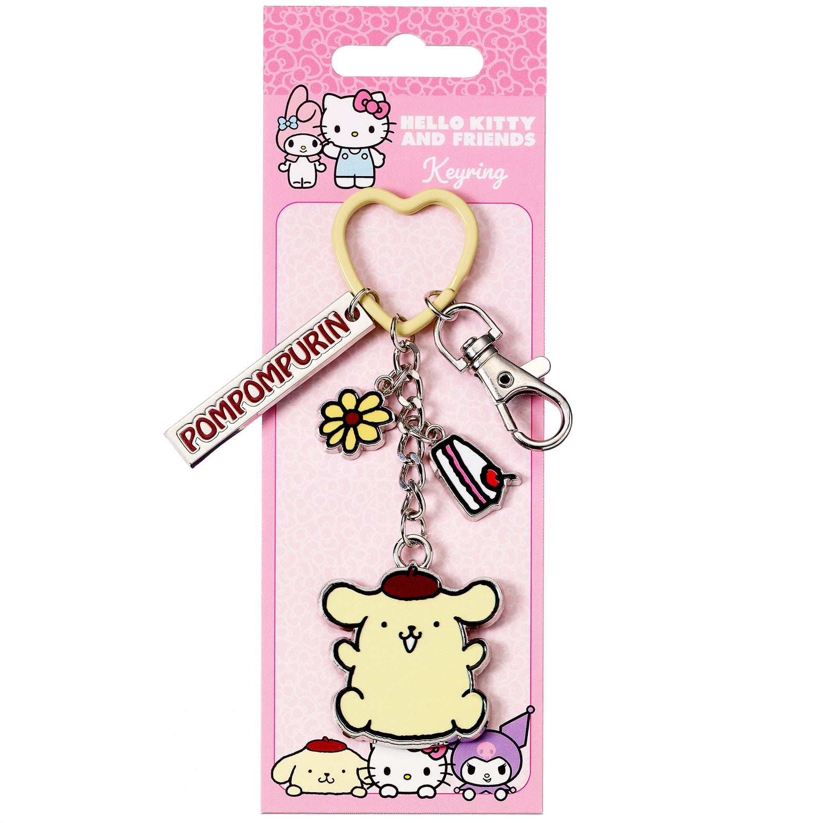 Hello Kitty Pompompurin Keyring with Charms HKKR0018