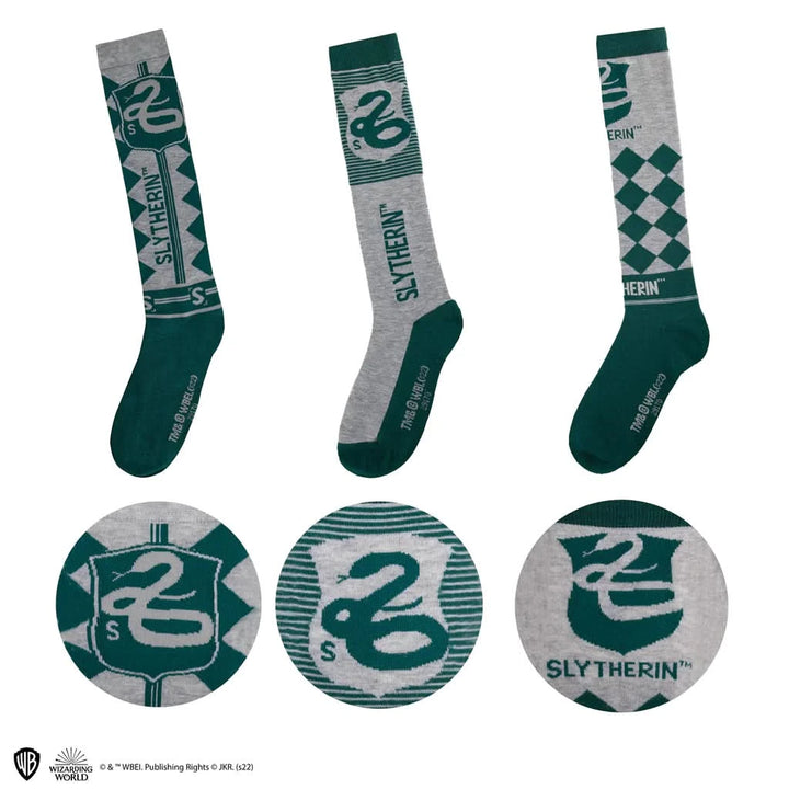 Harry Potter Socks Set Of 3 - Knee High - Slytherin CR1642