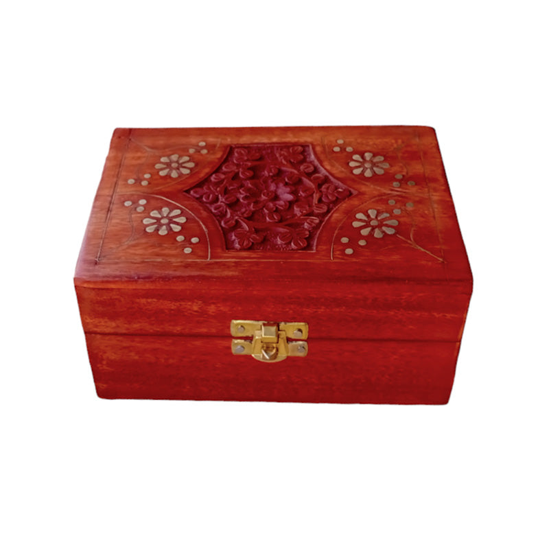 Mango Wood Essential Oil Box Design 2 (Holds 12 Bottles) IF191M