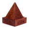 Sheesham Wood Pyramid Incense Cone Box with Flower Fretwork IF198