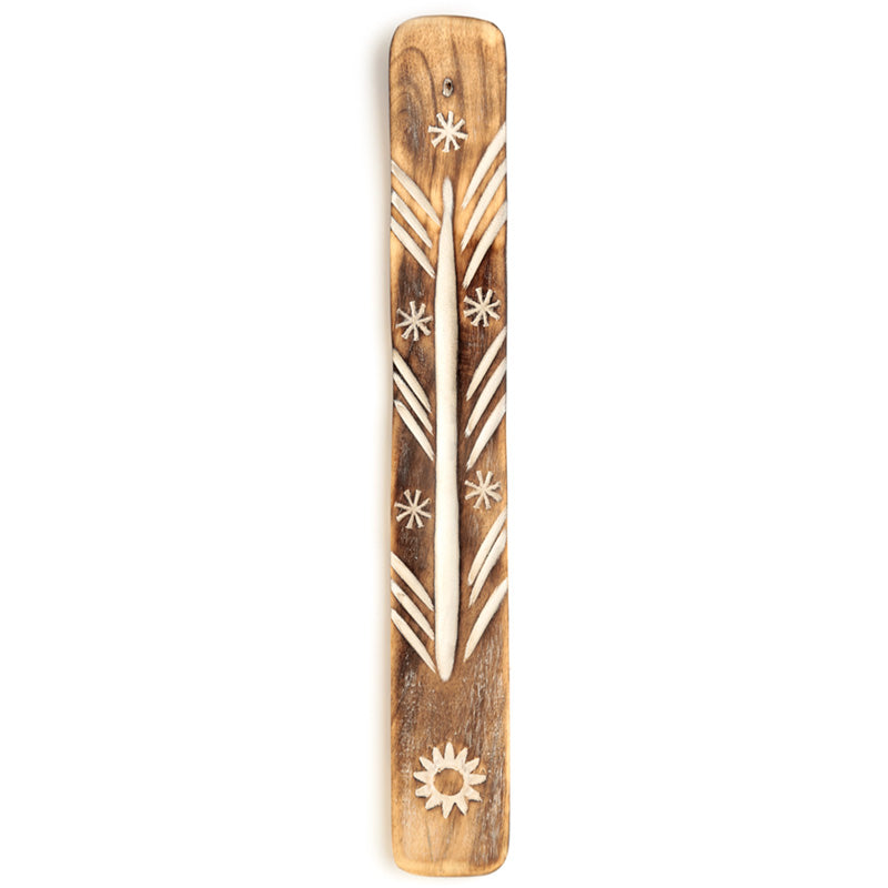 Mango Wood Sun Ashcatcher Incense Sticks Burner IF229