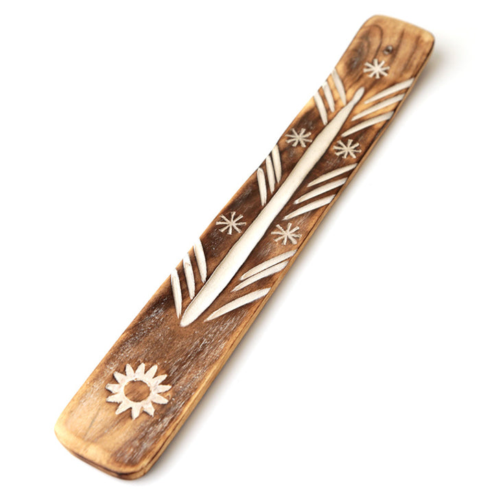 Mango Wood Sun Ashcatcher Incense Sticks Burner IF229