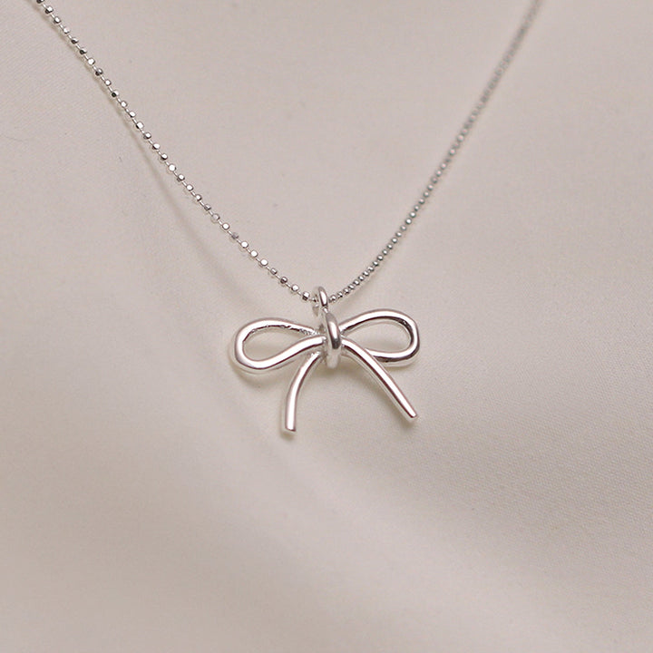 Bow pendant necklace-1