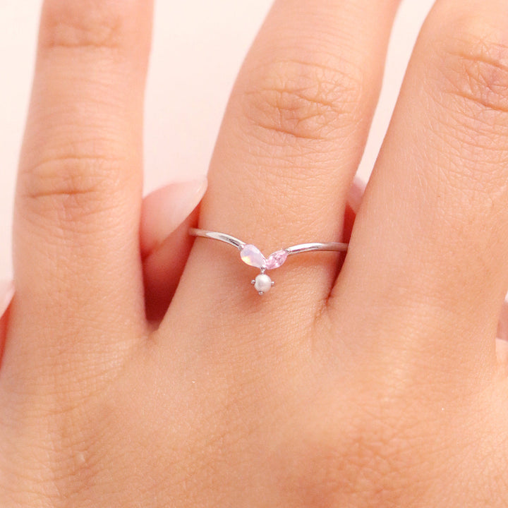 Pink Gemstone Ring-3