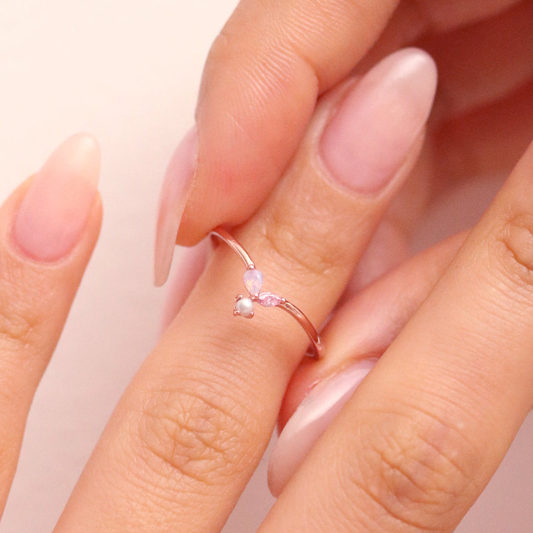 Pink Gemstone Ring-4