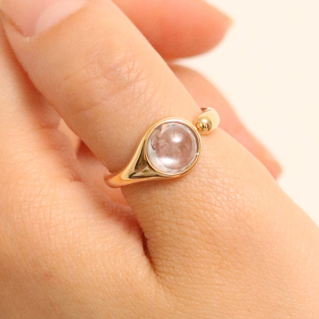 Clear Moonstone Ring-2