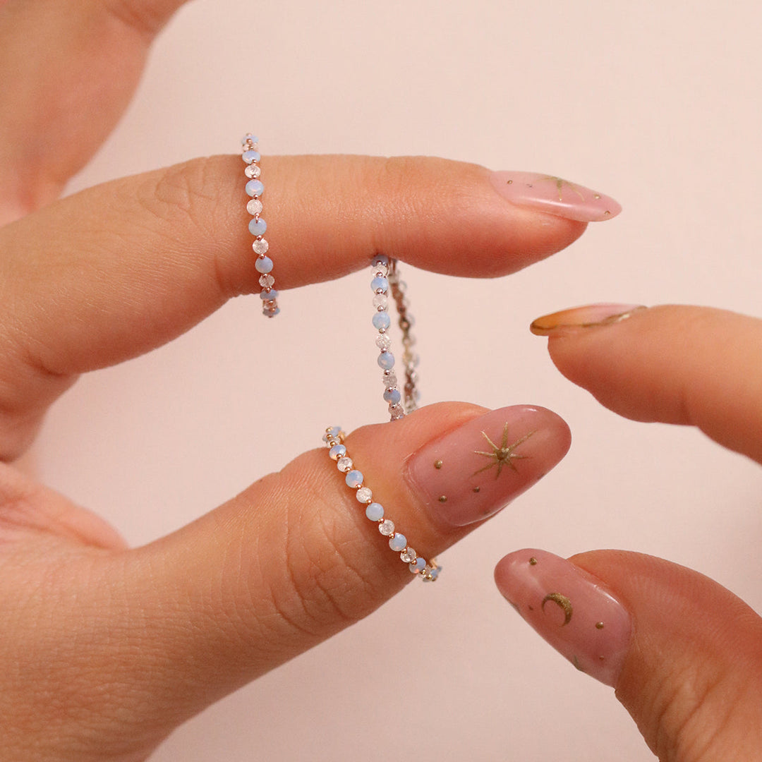 Baby Blue Moonstone ring-4