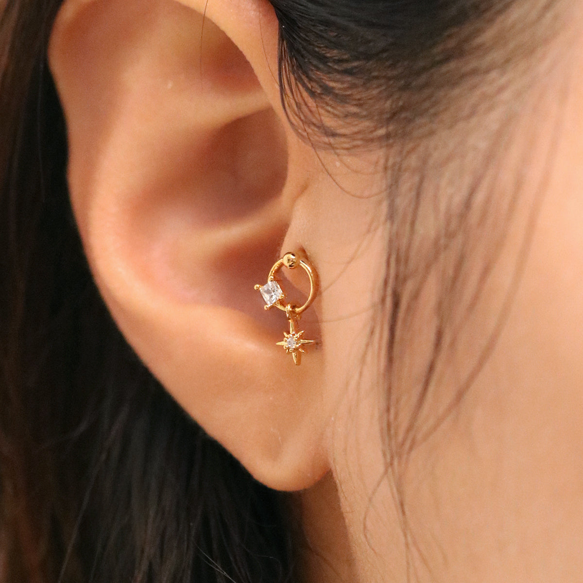 Sunny star drop piercing-0
