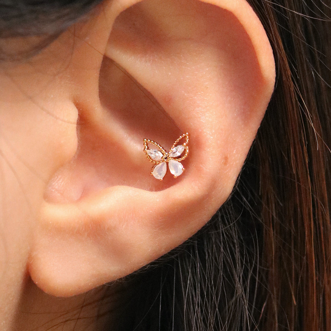 Moonstone butterfly piercing-1
