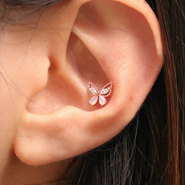 Moonstone butterfly piercing-3