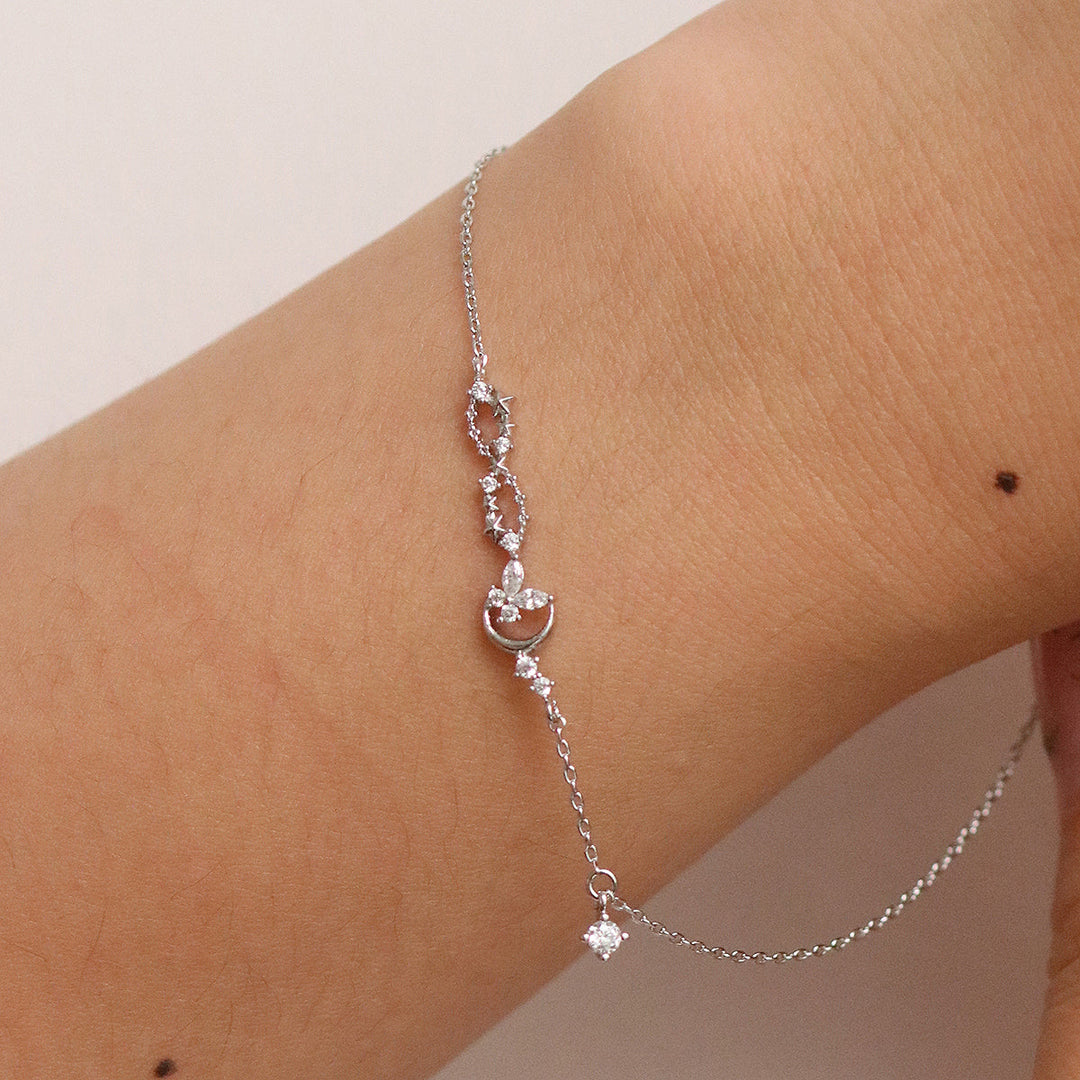 Cubic butterfly moon bracelet-2