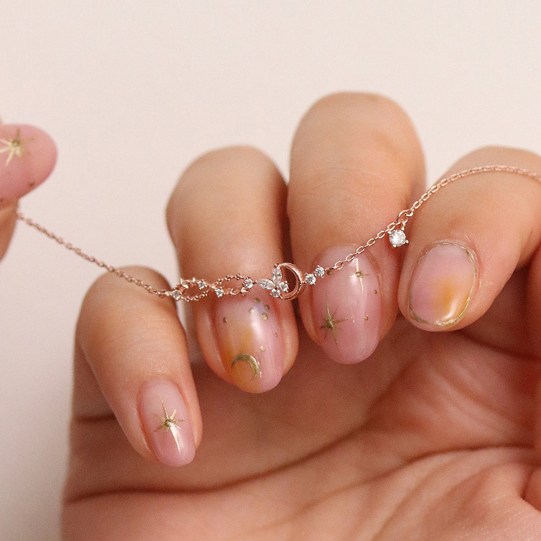 Cubic butterfly moon bracelet-3