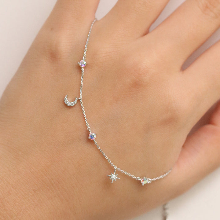 Smoked topaz Cubic Charm astral bracelet-2