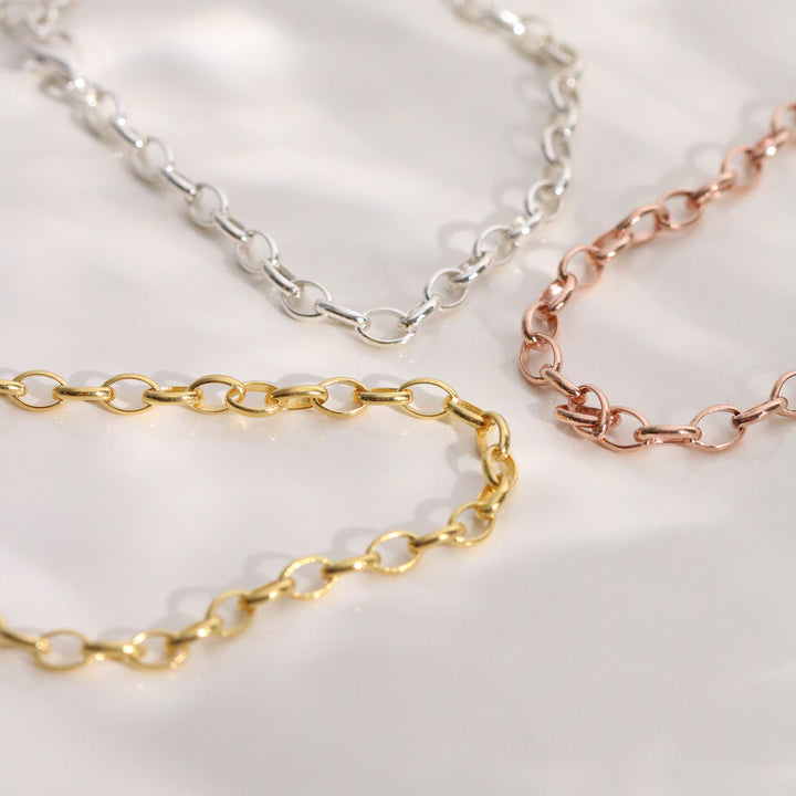 Plain chain heart bracelet-1