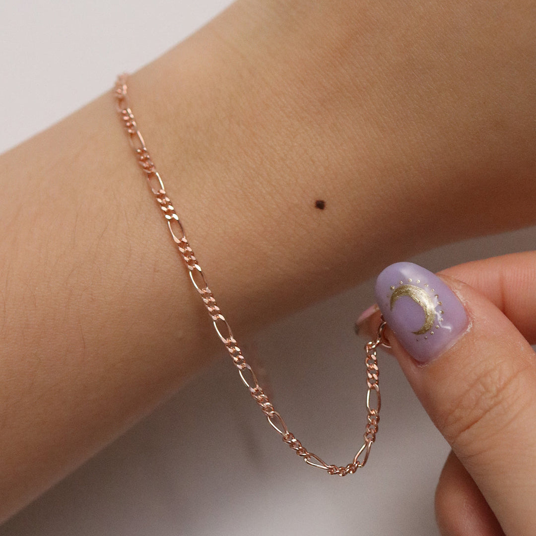 Thick chain heart bracelet-3
