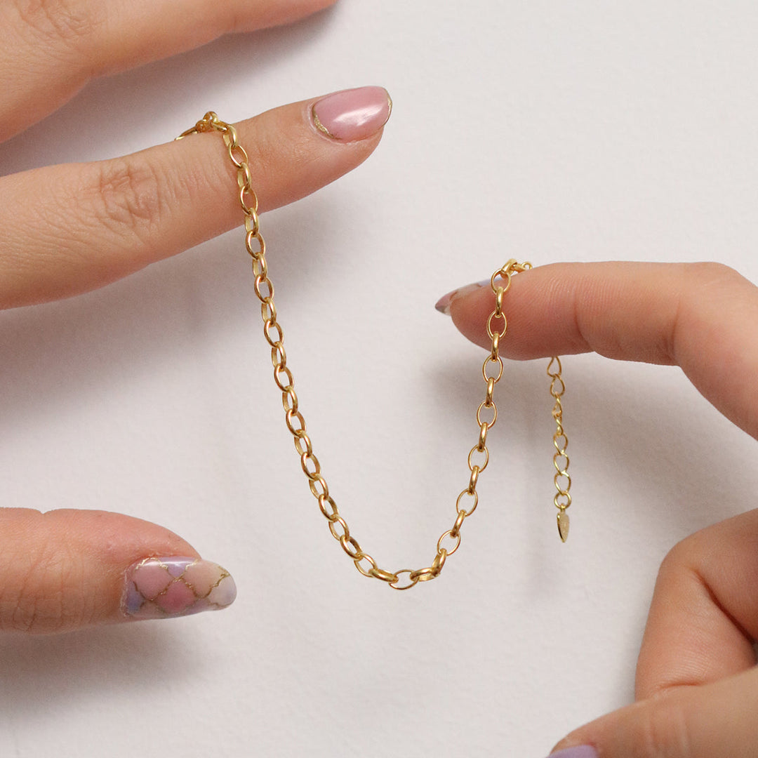 Plain chain heart bracelet-2