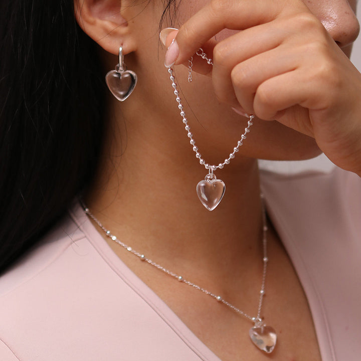 Heart huggie Earrings-2