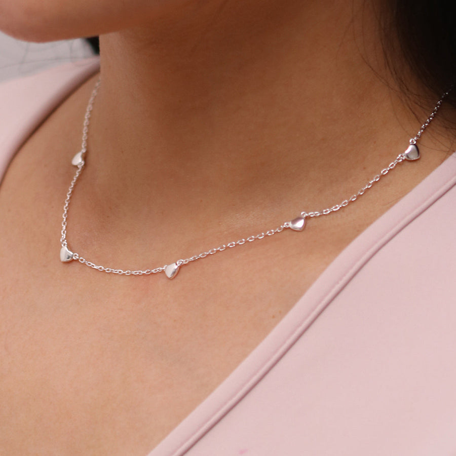 Hearts charm necklace