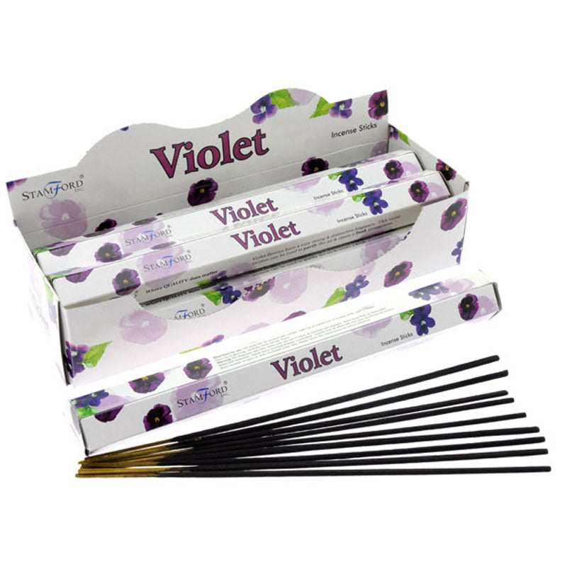 Stamford Premium Hex Incense Sticks Violet INC222
