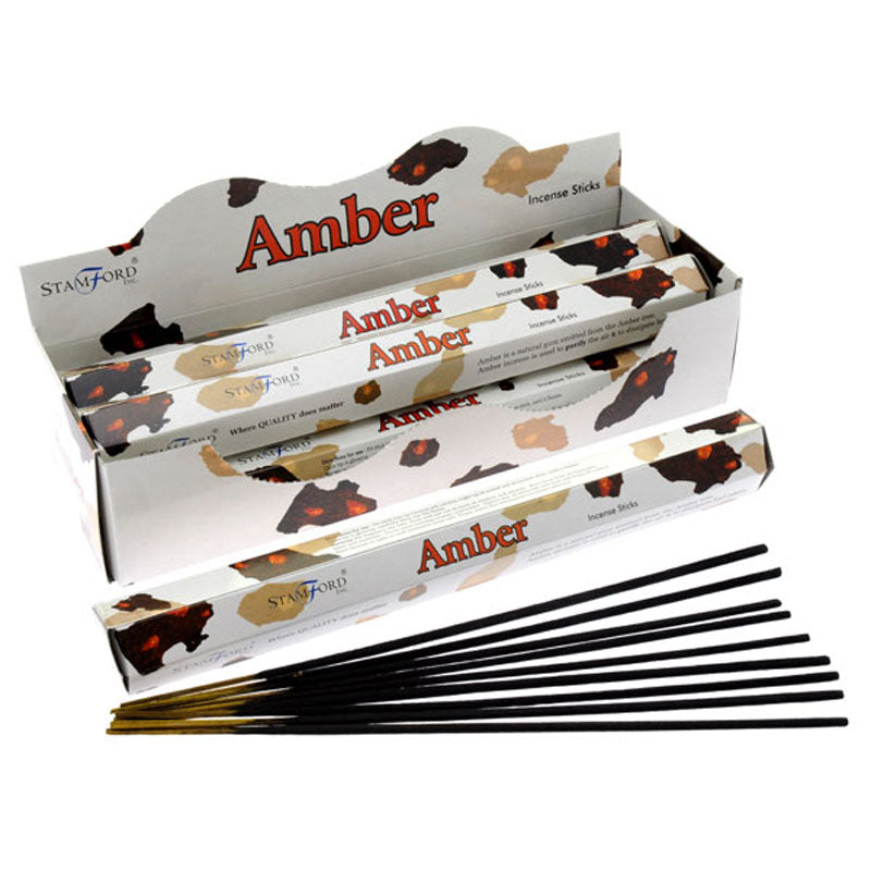 Stamford Premium Hex Incense Sticks Amber INC229