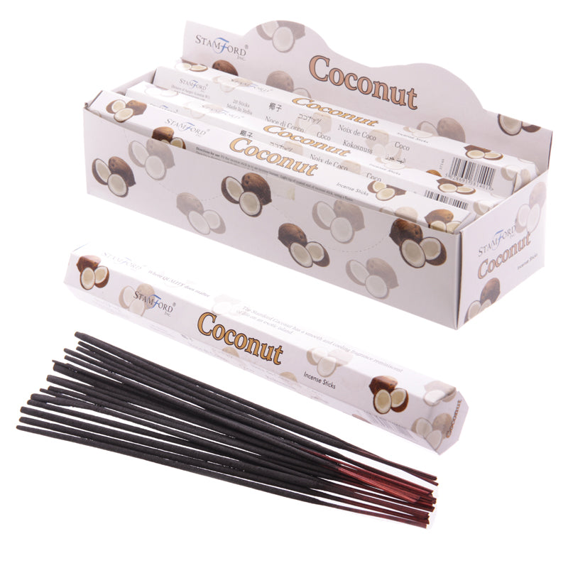 Stamford Premium Hex Incense Sticks Coconut INC304